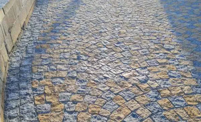 Création d'allée en pavés, Grasse, Dos Reis Construction